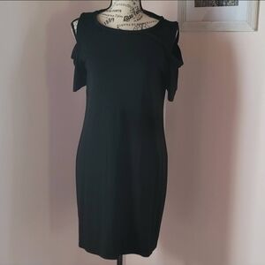 WHBM Elegant Black Cold Shoulder Dress